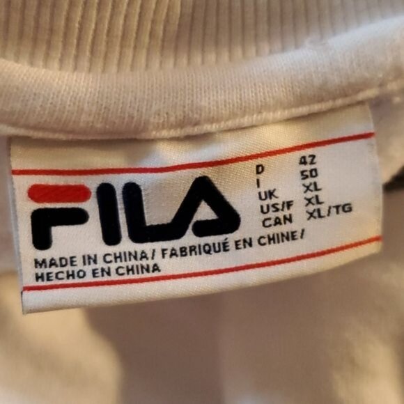 Fila Sweatshirt Top Shirt White Natalie Pullover Crewneck WOMEN'S Extra Large - Picture 7 of 12